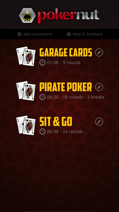 Pokernut Tournament Timer Screenshot