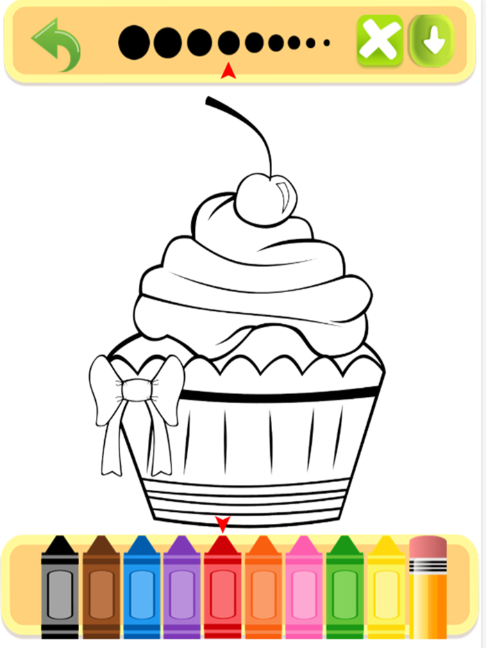 Cute Tasty Cupcakes Coloring Book Full