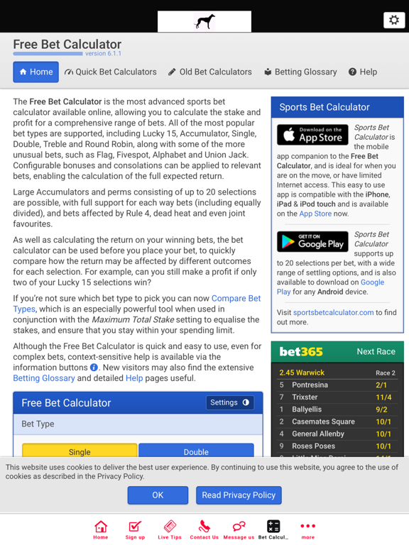 The Greyhound Tipster iPad screenshot