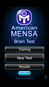 American Mensa Brain Test screenshot