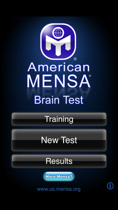 American Mensa Brain Test Screenshot