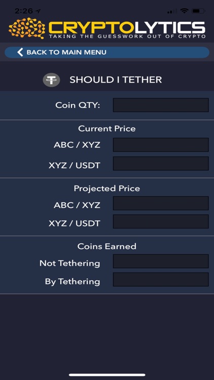 Cryptocurrency Trading app