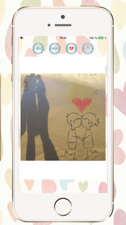 Sweet love stickers to photos