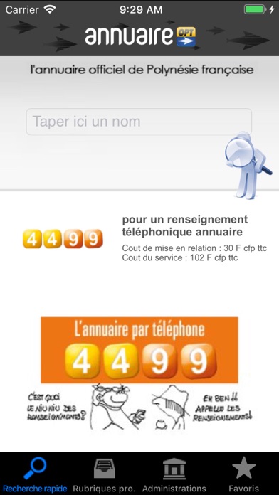 Screenshot #1 pour Annuaire OPT