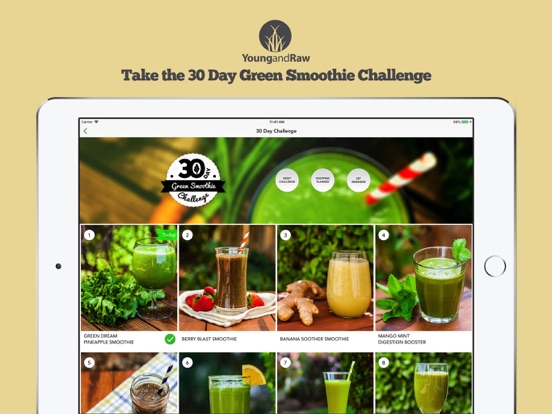 Green Smoothies by Young & Raw iPad app afbeelding 1