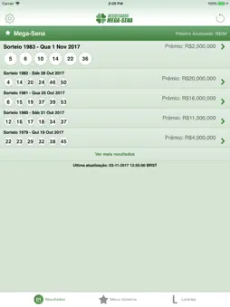 Resultados Megasena screenshot 4