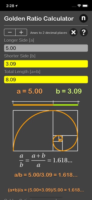 Golden Ratio Calculator Plus(圖1)-速報App