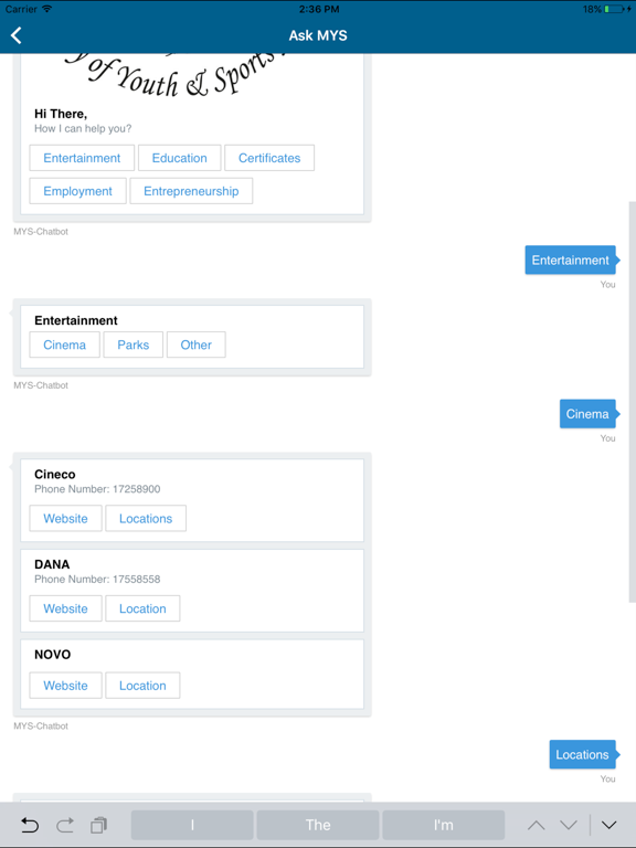 Ministry of Youth & Sports Aff iPad screenshot 3 - Sports app