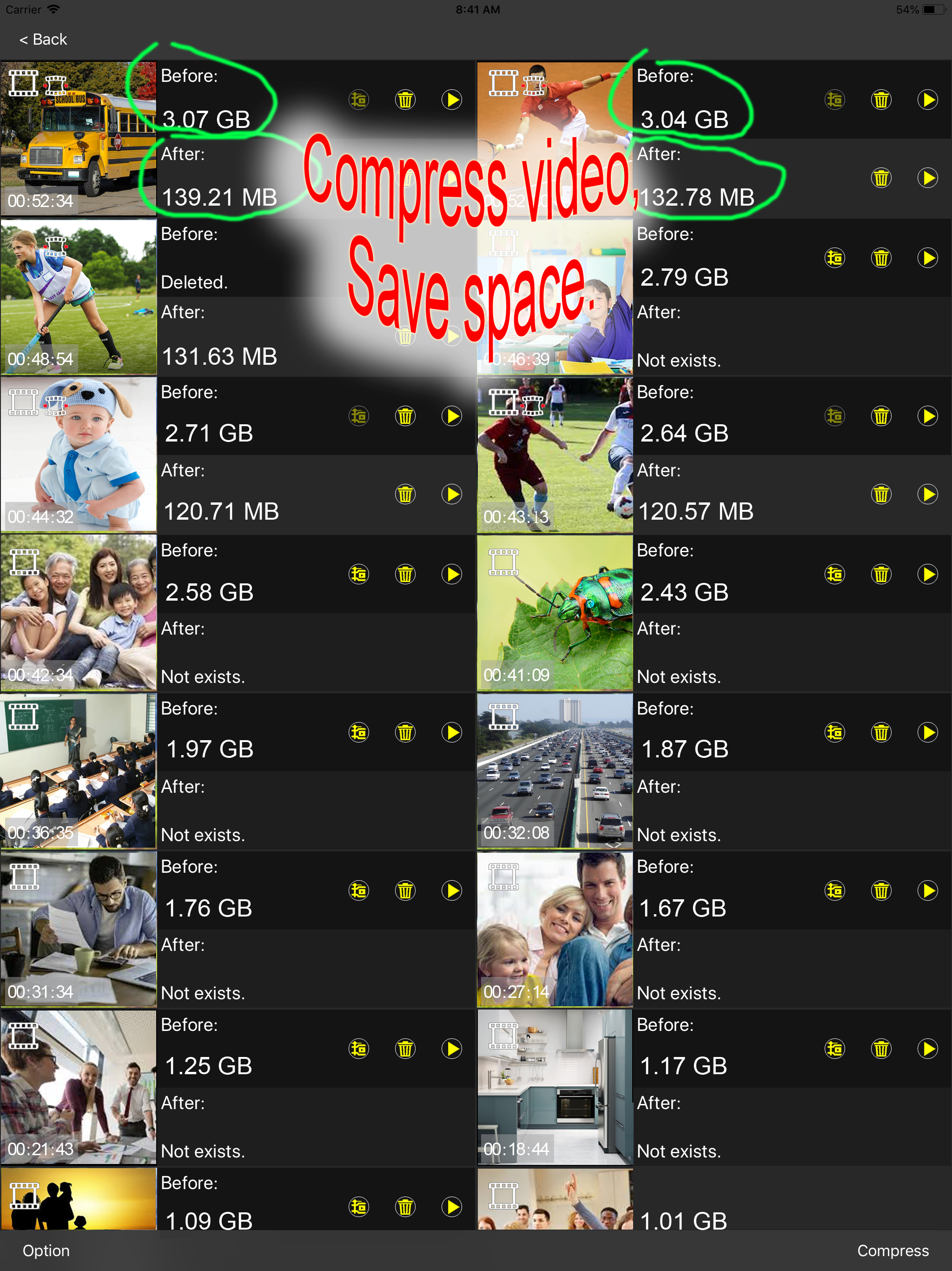 Compress Video - Clean Storage