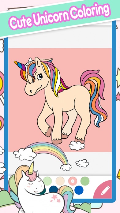 How to cancel & delete Cute My Little Unicorn House Coloring Book from iphone & ipad 3