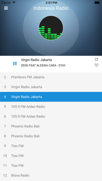 Indonesia Radio: Indonesian FM iPhone screenshot 5 - Music app