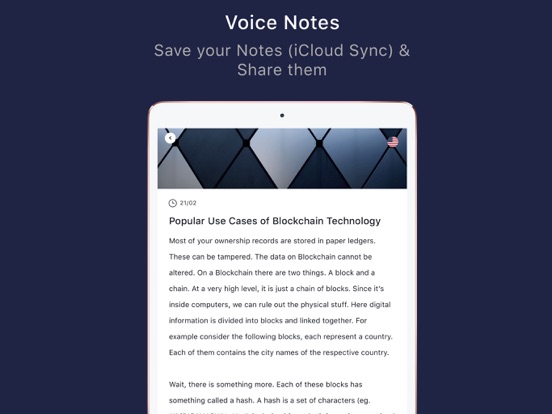 Voice Dictation for Notes iPad app afbeelding 2