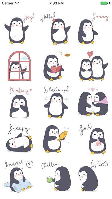 Lovely Penguins Sticker screenshot 2