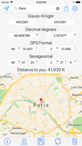 Gauss-Krüger Coordinates Tool screenshot
