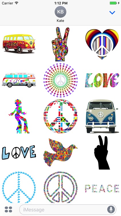 Peace & Love Stickers