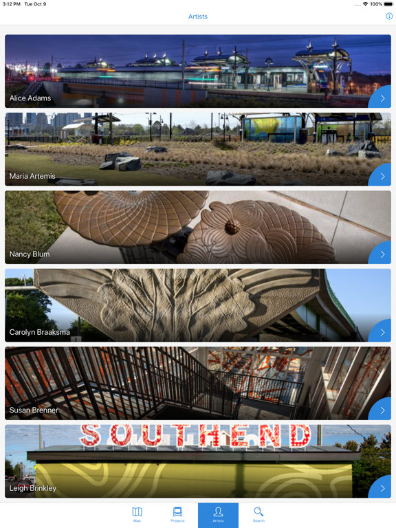 Art in Transit iPad screenshot 5 - Navigation app