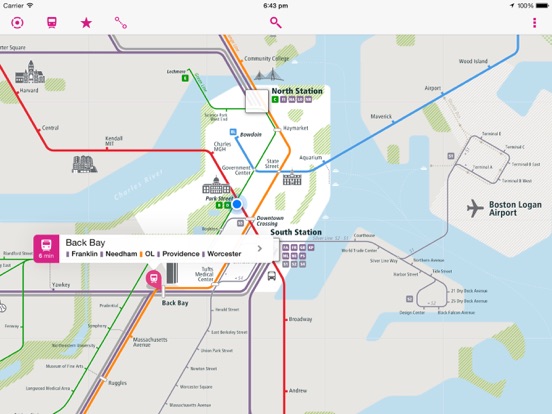 Screenshot #4 pour Boston Rail Map Lite