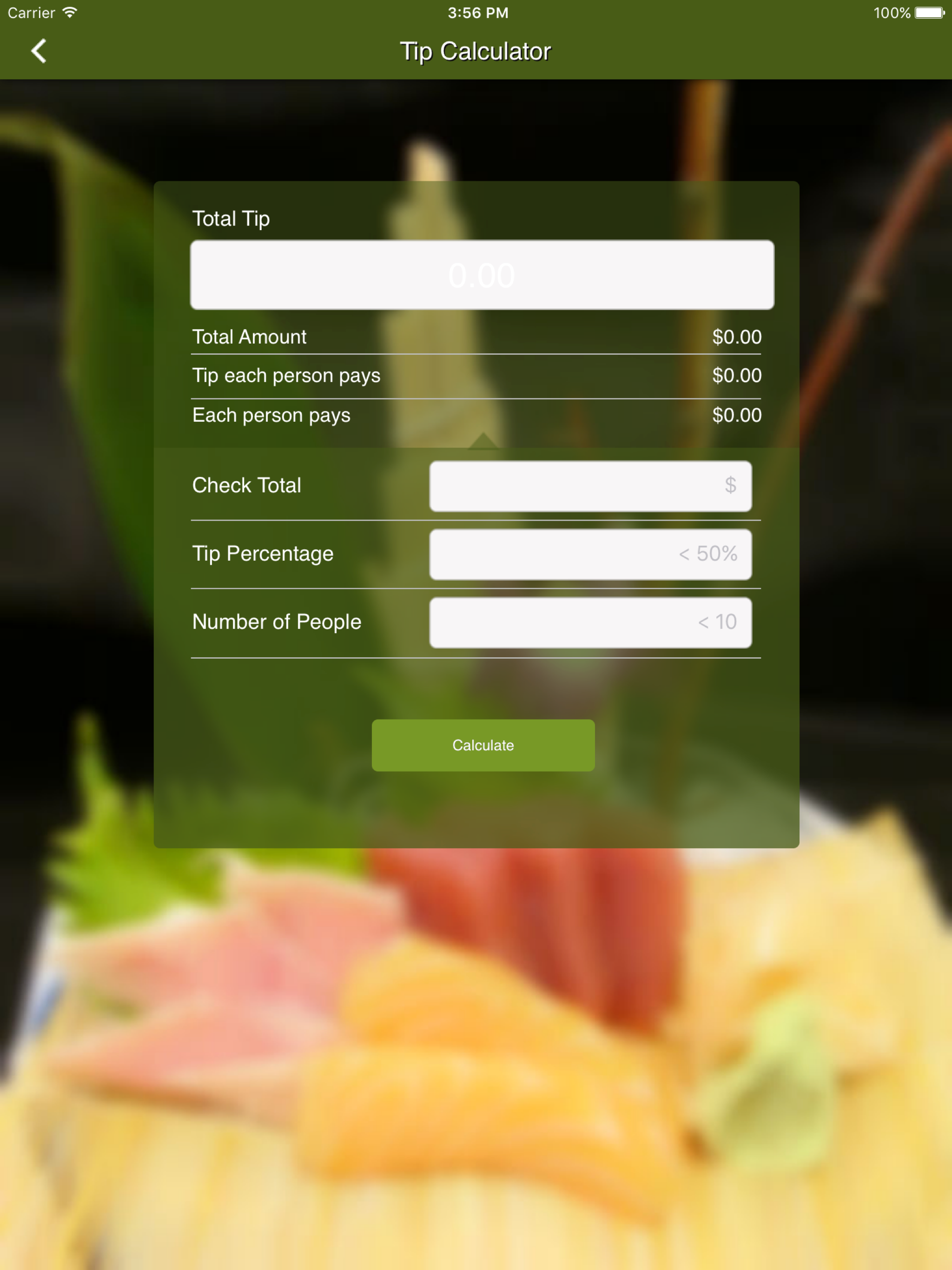 Mitsuba Table Menu