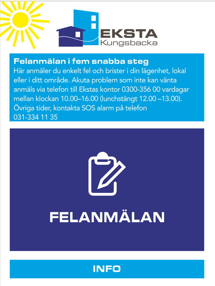 Eksta felanmälan