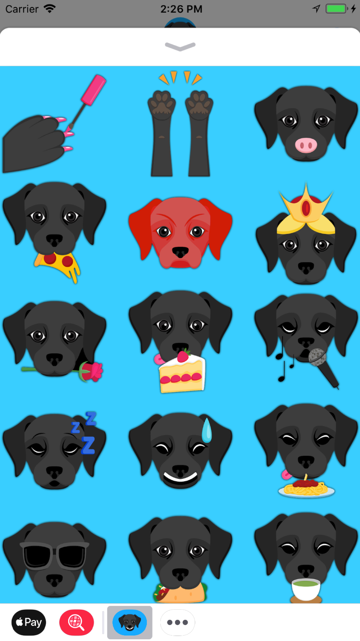 Black Labrador Emoji screenshot 4