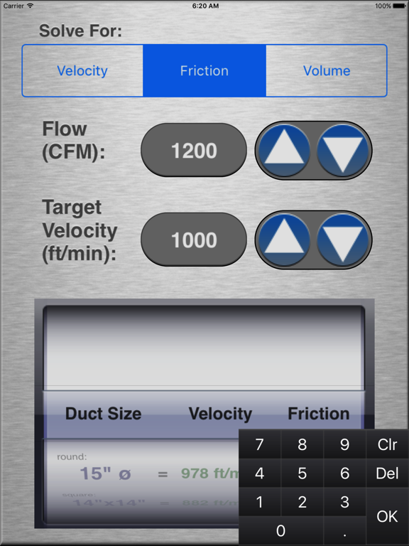 Screenshot #5 pour HVAC Duct Size Calculator