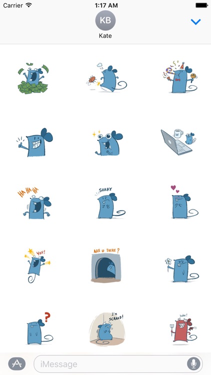 Funny Little Mouse Stickers