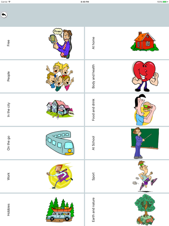 german vocabulary builder iPad screenshot