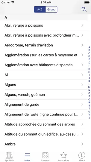 Capture d'écran de Marine Symboles sur iPhone 3