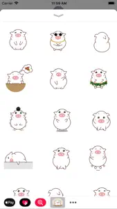 Happy Pig Animated Stickers screenshot #1 for iPhone