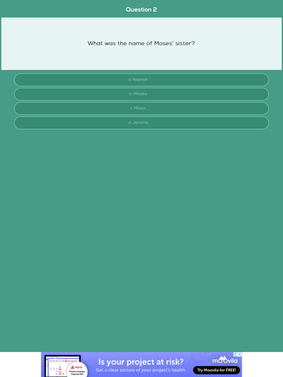 The Bible Exam iPad screenshot