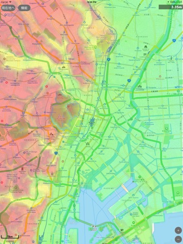 高低差色地図のおすすめ画像1