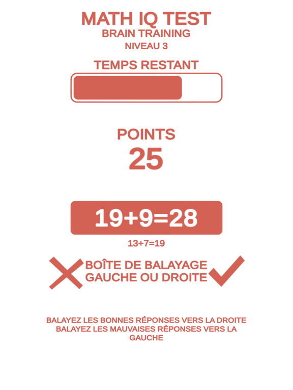 Screenshot #5 pour Math IQ Test + Brain Training