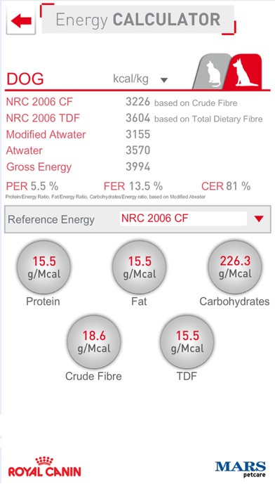 Screenshot #2 pour Energy Calculator (Cat & Dog)