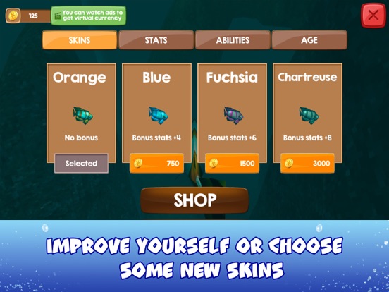 Blue Ocean Tasty Fish iPad screenshot