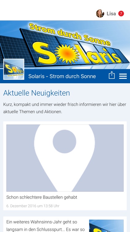 Solaris - Strom durch Sonne