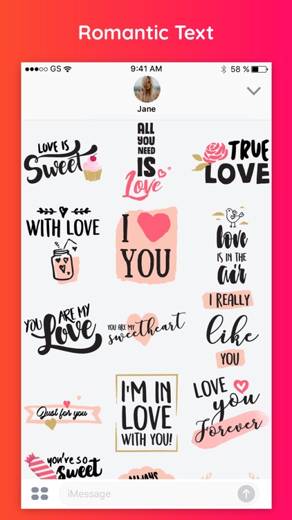 Love Chat Romantic Stickers