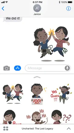 Uncharted: The Lost Legacy Stickers iPhone image 1