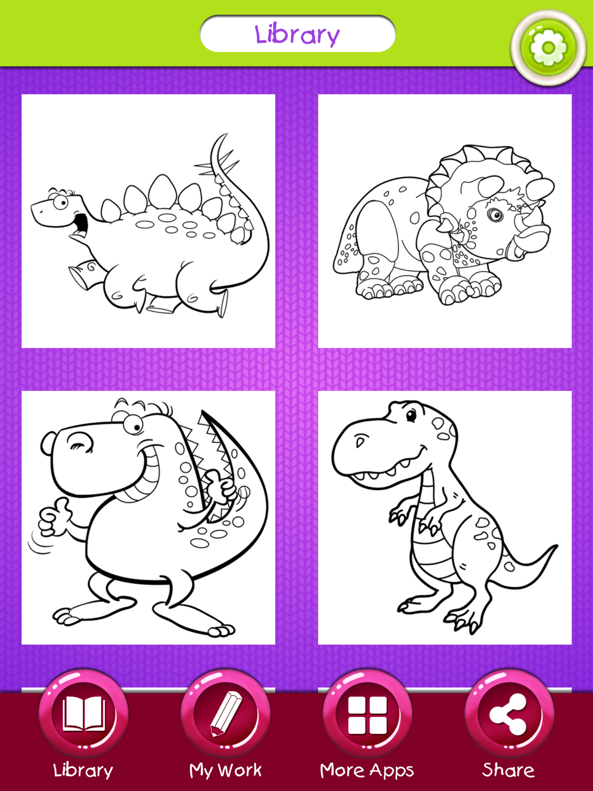Dinosaur Coloring Book Pages screenshot 7
