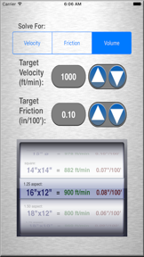 HVAC Duct Size Calculator screenshot