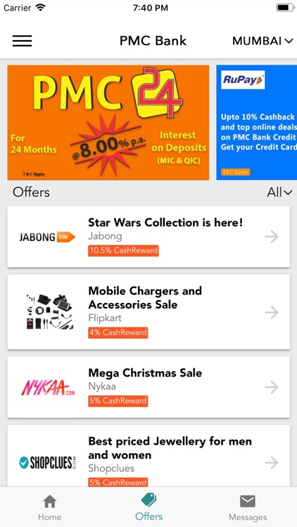 PMC Bank Rewards App