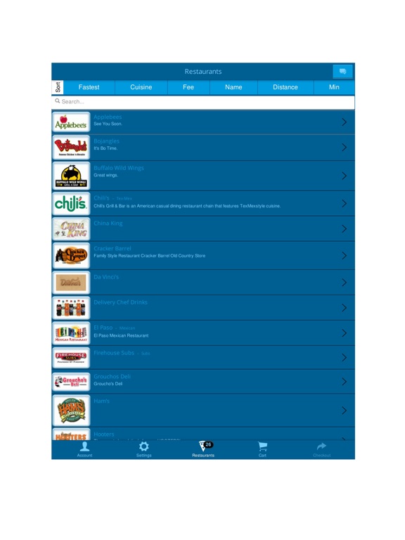 The Delivery Chef. iPad screenshot 1 - Food & Drink app