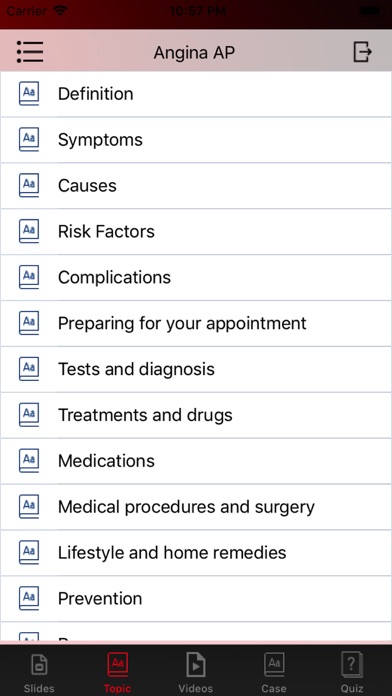 Angina offline iPhone screenshot