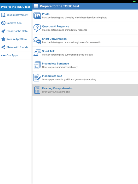 Prep for the Toeic test iPad screenshot 7 - Education app
