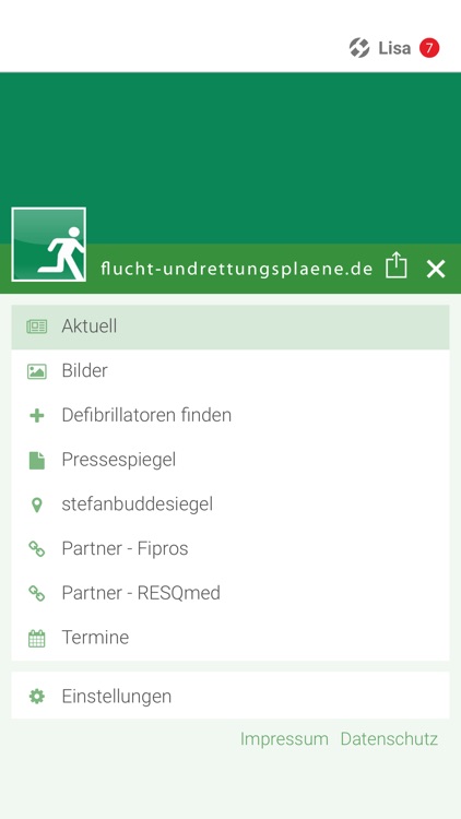 Flucht- und Rettungspläne