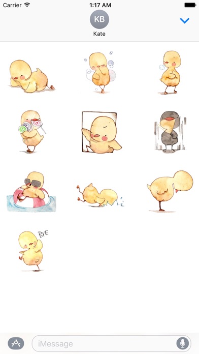 Watercolor Duckling Sticker screenshot 3