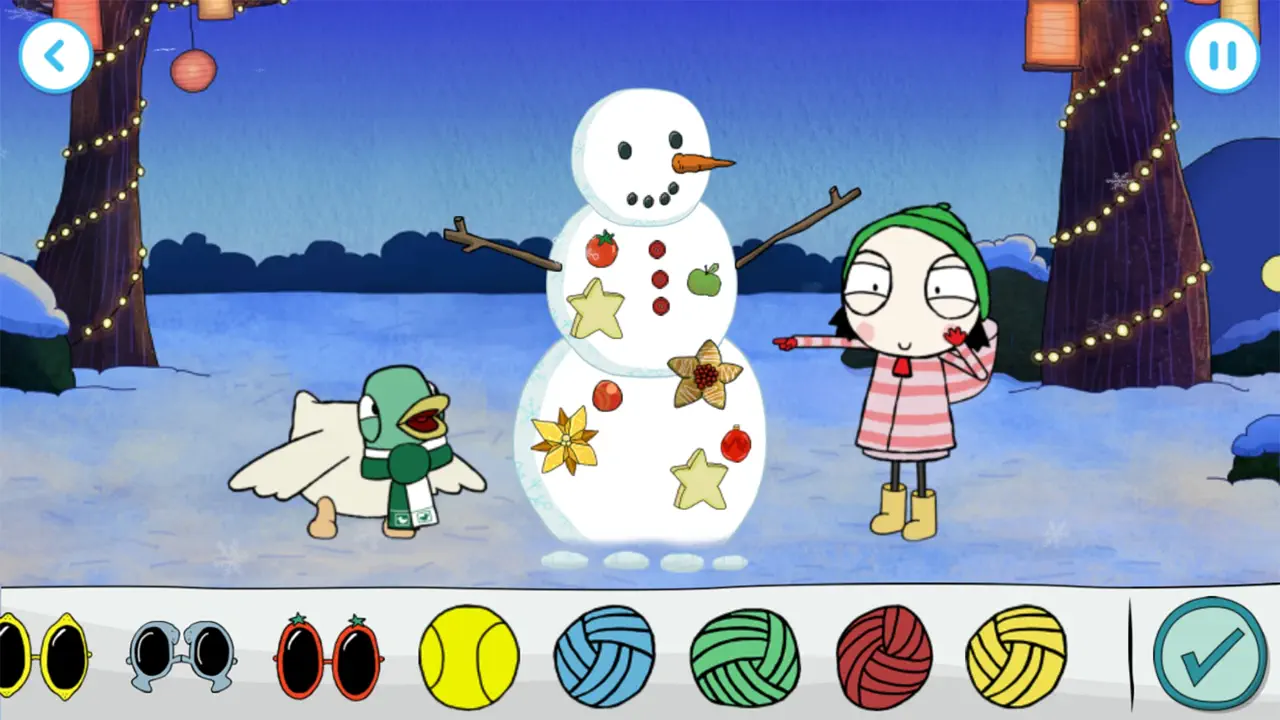 Sarah & Duck: Build A Snowman iPhone Ekran Görüntüsü 2