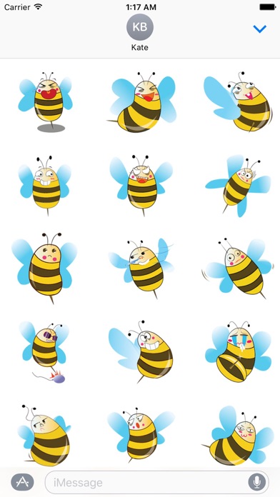 Adorable Bee Beemoji Sticker screenshot 2