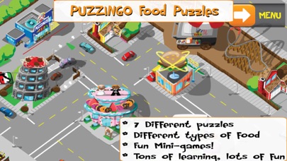Screenshot #1 pour PUZZINGO Food Puzzles Game