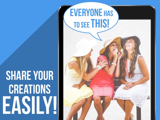Speech Caption: Comic Meme Text Bubbles on Photos iPad screenshot