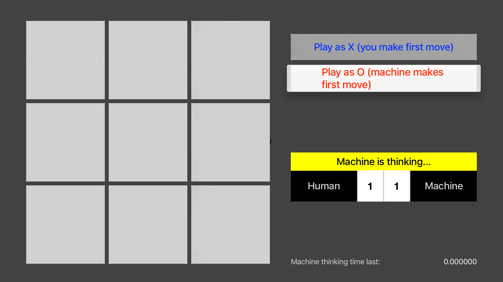 AI x0 (Tic-tac-toe) UNBEATABLE